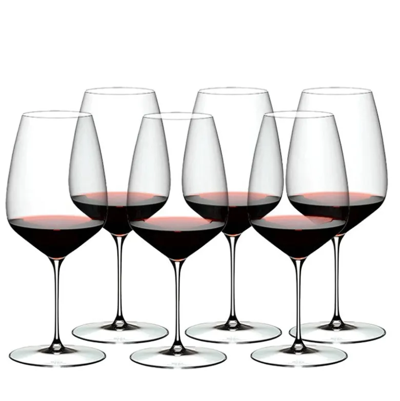 82.9 cl - Riedel Veloce Calice Vino Rosso Cabernet Merlot in Vetro - Set 6 Pezzi