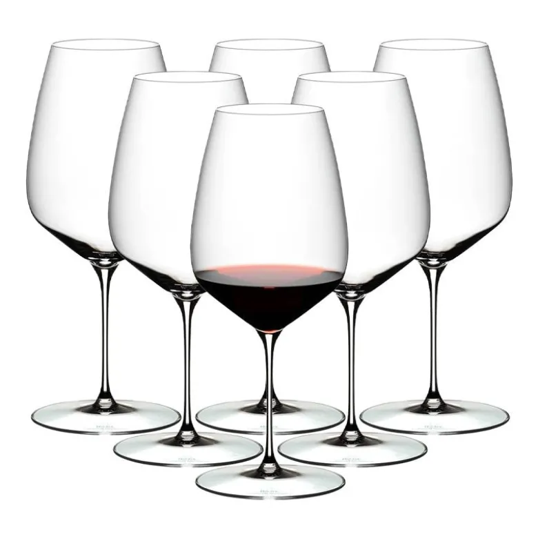 82.9 cl - Riedel Veloce Calice Vino Rosso Cabernet Merlot in Vetro - Set 6 Pezzi