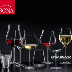 43 cl - Rona Umana Bicchiere Acqua Frizzante in Vetro - Set 6 Pezzi