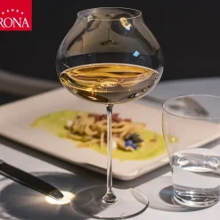 76 cl - Rona Umana Calice Vino Bianco I Vini Bianchi Più Grandi del Mondo in Vetro - Set 6 Pezzi