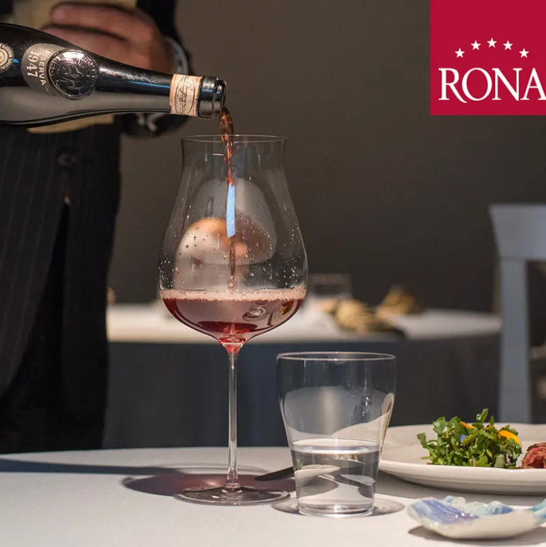 110 cl - Rona Umana Calice Vino Rosso I Vini Rossi Da Vitigni A Basso Impatto Colorante in Vetro - Set 6 Pezzi