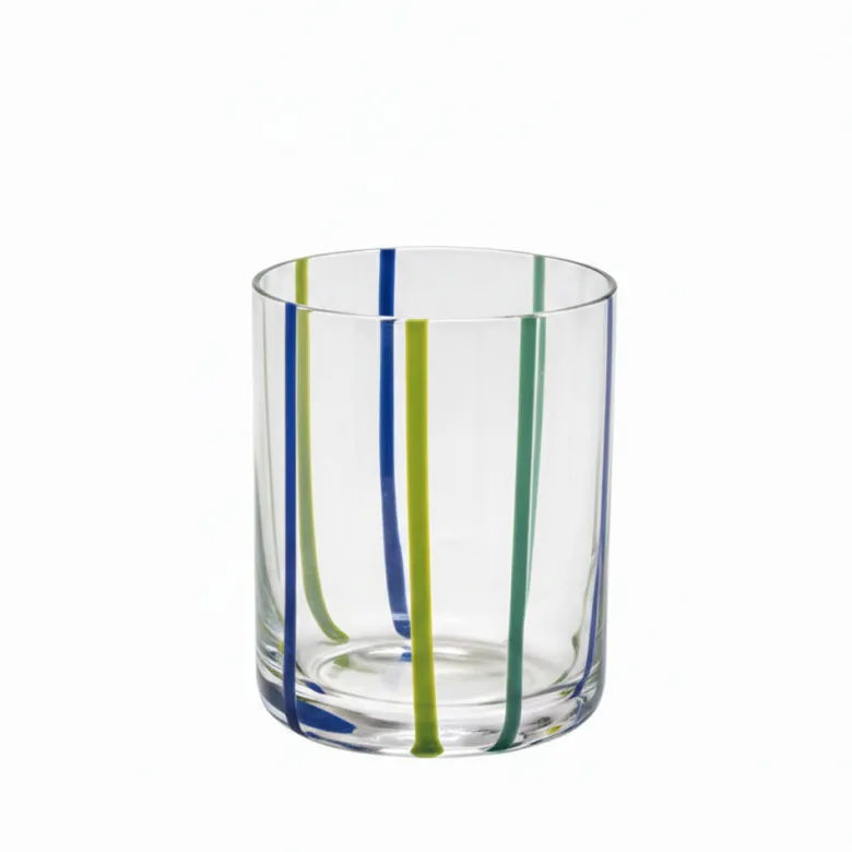 37.5 cl - Stick Bicchiere Acqua In Vetro Soffiato A Bocca Set 6 Pz