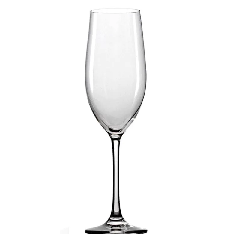 24 cl - Stolzle Lausitz Classic Long Life Calice Flute in Vetro - Set 6 Pezzi