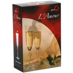 17.5 cl - Stolzle Lausitz L'Amour Calice Flute in Vetro - Set 2 Pezzi