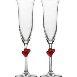 17.5 cl - Stolzle Lausitz L'Amour Calice Flute in Vetro - Set 2 Pezzi