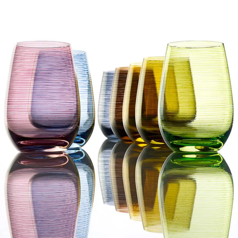 46.5 cl - Stolzle Lausitz Twister Bicchiere Acqua in Vetro - Set 6 Pezzi