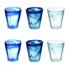 25 cl - Villa D'Este Alabastro Ocean Bicchiere Acqua Colorato In Vetro Set 6 Pz