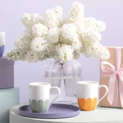 29 cl - Villeroy & Boch Fleur Tazza Cappuccino In Porcellana Premium Set 6 Pz