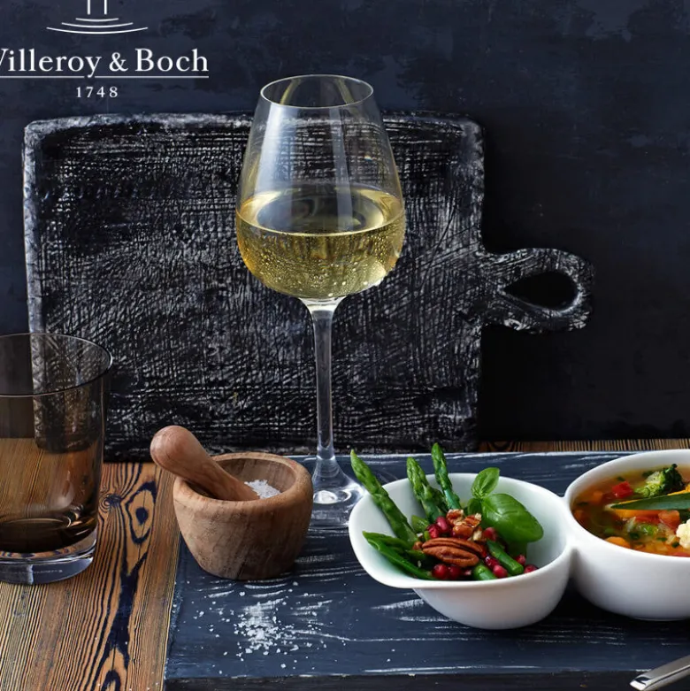 38 cl - Villeroy & Boch La Divina Calice Vino Bianco in Vetro - Set 4 Pezzi