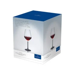 47 cl - Villeroy & Boch Manufacture Rock Calice Vino Rosso in Vetro - Set 4 Pezzi