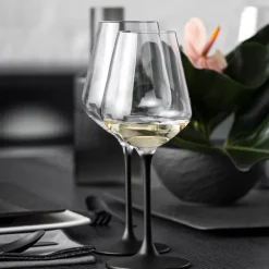 38 cl - Villeroy & Boch Manufacture Rock Calice Vino Bianco in Vetro - Set 4 Pezzi