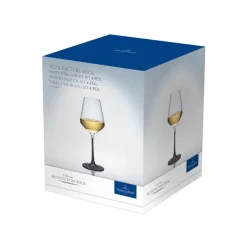 38 cl - Villeroy & Boch Manufacture Rock Calice Vino Bianco in Vetro - Set 4 Pezzi