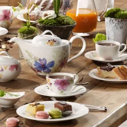 29 cl - Villeroy & Boch Mariefleur Gris Basic Tazza Cappuccino In Porcellana Premium - Set 6 Pz