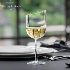 30 cl - Villeroy & Boch NewMoon Calice Vino Bianco in Vetro - Set 4 Pezzi