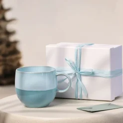 29 cl - Villeroy & Boch Perlemor Aqua Tazza Mug In Porcellana Premium - Set 6 Pz
