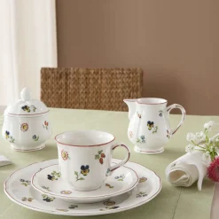 36 cl - Villeroy & Boch Petite Fleur Zuccheriera In Porcellana Premium
