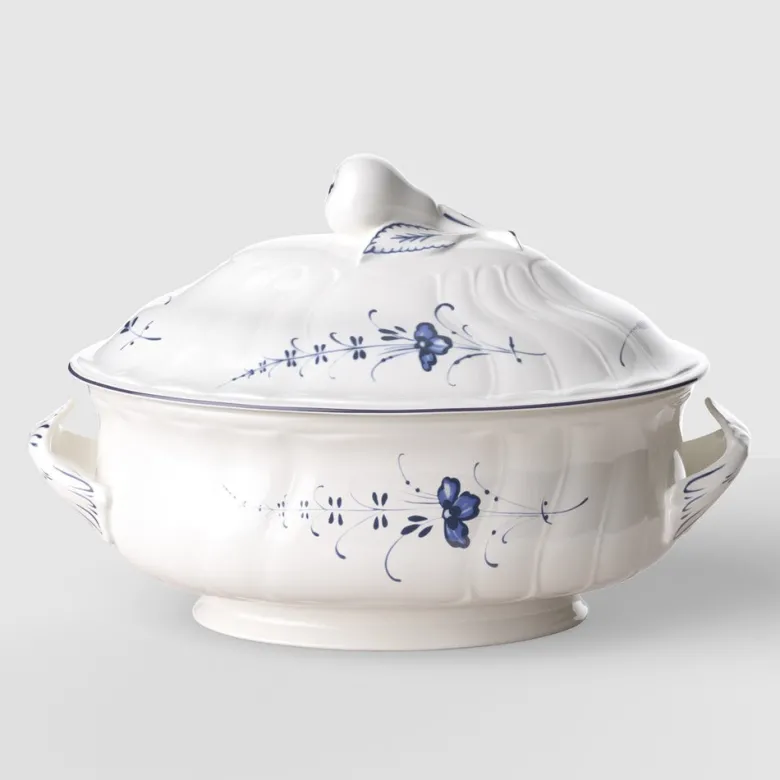 250 cl - Villeroy & Boch Vieux Luxembourg Terrina In Porcellana Premium