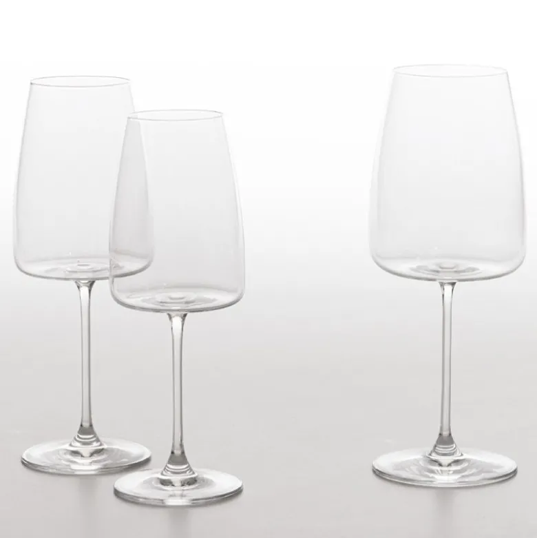 51 cl - Zafferano Altopiano Calice Vino Bianco in Vetro - Set 6 Pezzi