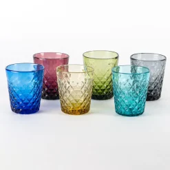 35 cl - Zafferano Balloton Bicchiere Acqua in Vetro Soffiato - Set 6 Pezzi