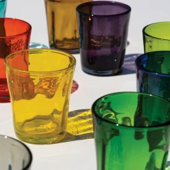 32 cl - Zafferano Bei Bicchiere Acqua in Vetro Soffiato - Set 6 Pezzi
