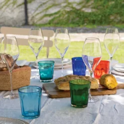 32 cl - Zafferano Bei Bicchiere Acqua in Vetro Soffiato - Set 6 Pezzi
