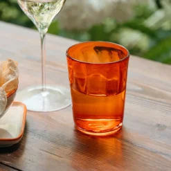 32 cl - Zafferano Bei Bicchiere Acqua in Vetro Soffiato - Set 6 Pezzi