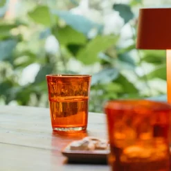 32 cl - Zafferano Bei Bicchiere Acqua in Vetro Soffiato - Set 6 Pezzi