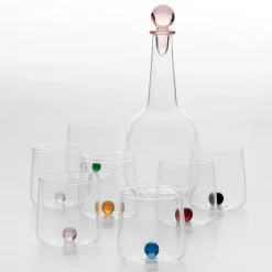 44 cl - Zafferano Bilia Bicchiere Acqua Fatto a Mano in Vetro Borosilicato - Set 12 Pz
