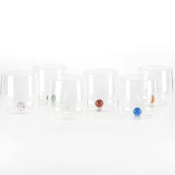 44 cl - Zafferano Bilia Bicchiere Acqua Fatto a Mano in Vetro Borosilicato - Set 12 Pz