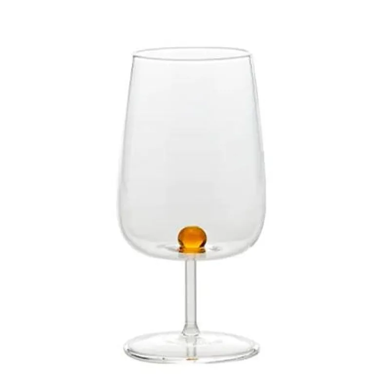 38 cl - Zafferano Bilia Calice Vino Multiuso Bilia Colorata in Vetro Borosilicato - Set 6 Pezzi
