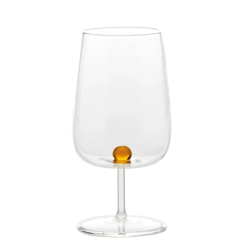 38 cl - Zafferano Bilia Calice Vino Multiuso Bilia Colorata in Vetro Borosilicato - Set 6 Pezzi