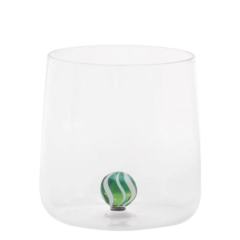 44 cl - Zafferano Bilia Candy Bicchiere Acqua Fatto a Mano In Vetro Set 4 Pz