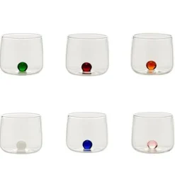 10 cl - Zafferano Bilia Junior Bicchiere Liquore Bilia Colorata in Vetro Borosilicato - Set 6 Pezzi