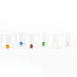 10 cl - Zafferano Bilia Junior Bicchiere Liquore Bilia Colorata in Vetro Borosilicato - Set 6 Pezzi