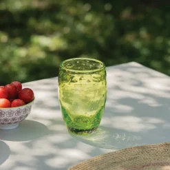 35 cl - Zafferano Bolicante Bicchiere Acqua Bolle in Vetro Soffiato - Set 6 Pezzi