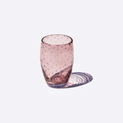 35 cl - Zafferano Bolicante Bicchiere Acqua Bolle in Vetro Soffiato - Set 6 Pezzi