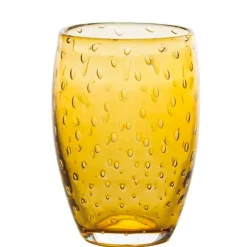 35 cl - Zafferano Bolicante Bicchiere Acqua Bolle in Vetro Soffiato - Set 6 Pezzi