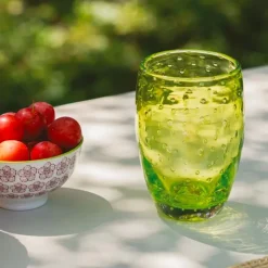 35 cl - Zafferano Bolicante Bicchiere Acqua Bolle in Vetro Soffiato - Set 6 Pezzi