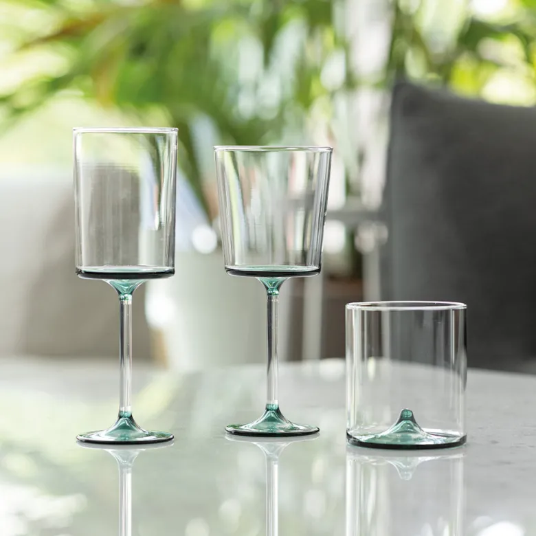 34.5 cl - Zafferano Discobolo Bicchiere Acqua In Vetro Set 4 Pz