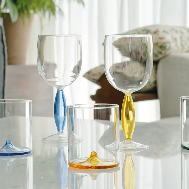 34.5 cl - Zafferano Discobolo Bicchiere Acqua In Vetro Set 4 Pz