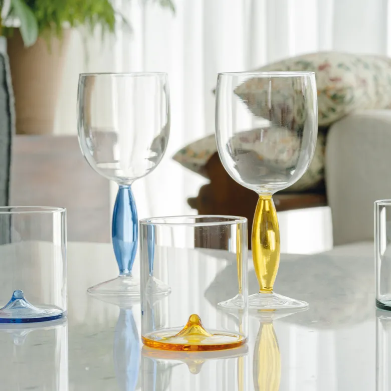 34.5 cl - Zafferano Discobolo Bicchiere Acqua In Vetro Set 4 Pz