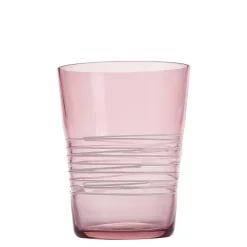 40 cl - Zafferano Filante Bicchiere Acqua Righe in Vetro Soffiato - Set 6 Pezzi