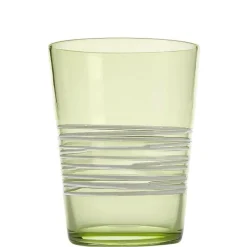 40 cl - Zafferano Filante Bicchiere Acqua Righe in Vetro Soffiato - Set 6 Pezzi