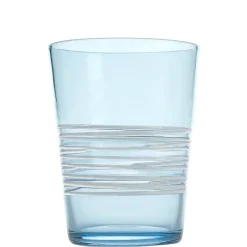40 cl - Zafferano Filante Bicchiere Acqua Righe in Vetro Soffiato - Set 6 Pezzi