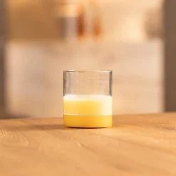 44 cl - Zafferano Filo Bianco Bicchiere Acqua Tumbler In Vetro Borosilicato Set 4 Pz