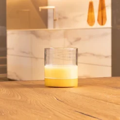 44 cl - Zafferano Filo Bianco Bicchiere Acqua Tumbler In Vetro Borosilicato Set 4 Pz