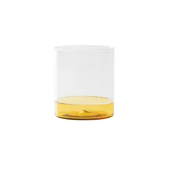 44 cl - Zafferano Filo Bianco Bicchiere Acqua Tumbler In Vetro Borosilicato Set 4 Pz
