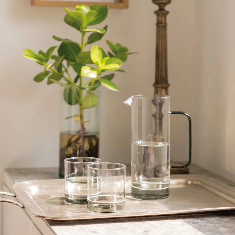 120 cl - Zafferano Filo Bianco Caraffa In Vetro Borosilicato