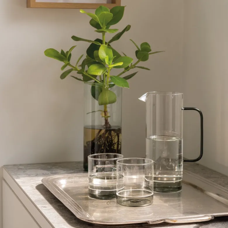 120 cl - Zafferano Filo Bianco Caraffa In Vetro Borosilicato
