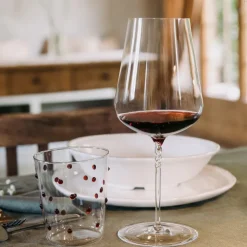 102 cl - Zafferano Jcl Calice Vino Rosso Gambo a Spirale in Vetro - Set 2 Pezzi